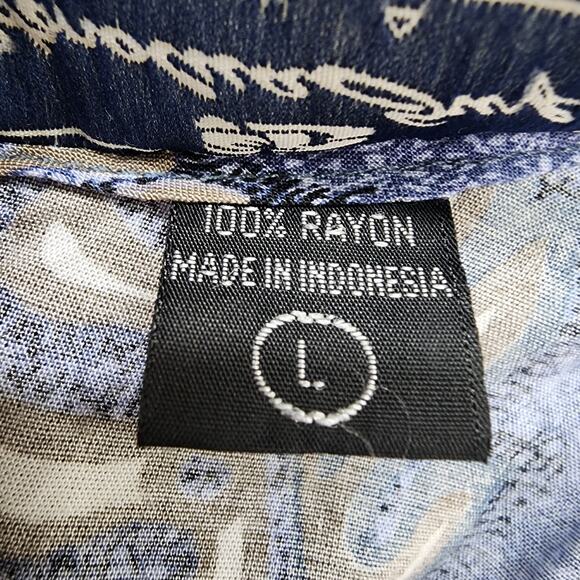 Vintage 90s Honolua Surf Co Dress Womens L Blue Floral Sleeveless A-Line Tank - Picture 4 of 9